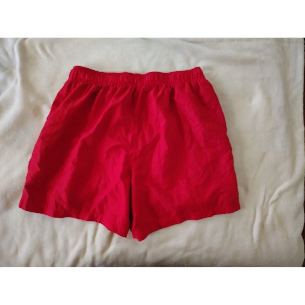 Faded‎ Glory Mens Red Swim Trunks Board Shorts Mesh Lined Size Large 36-38 Solid